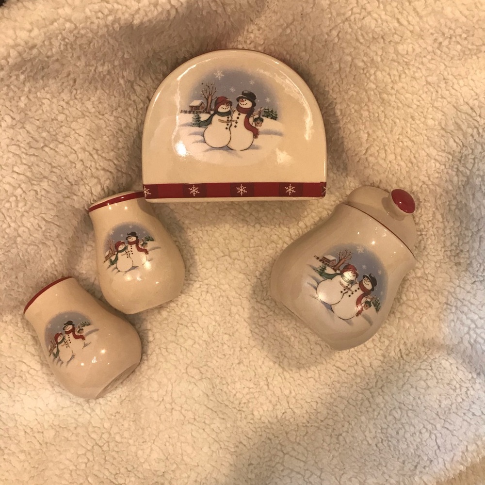 Vintage Christmas Table Setting Set
